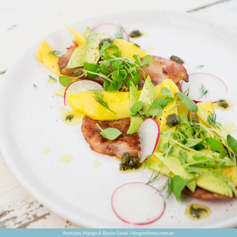 Avocado, Mango & Bacon Salad – 4 Ingredients