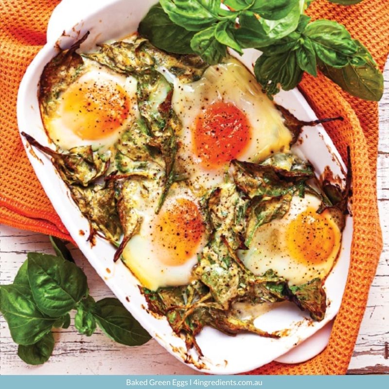 Baked Green Eggs – 4 Ingredients