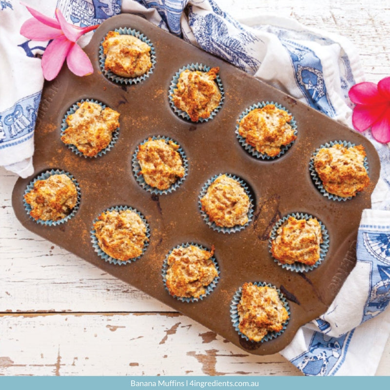 Banana Muffins – 4 Ingredients