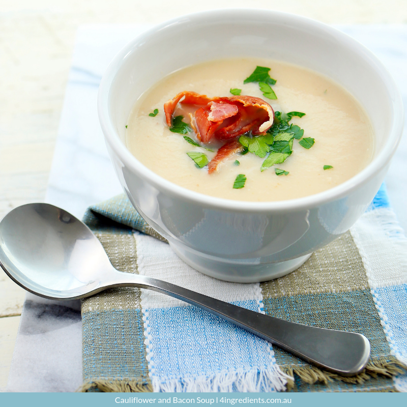 Cauliflower and Bacon Soup – 4 Ingredients
