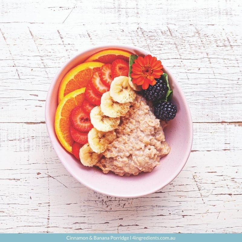 Cinnamon & Banana Porridge – 4 Ingredients