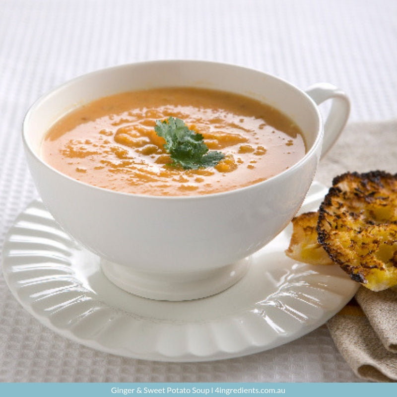 Ginger & Sweet Potato Soup – 4 Ingredients