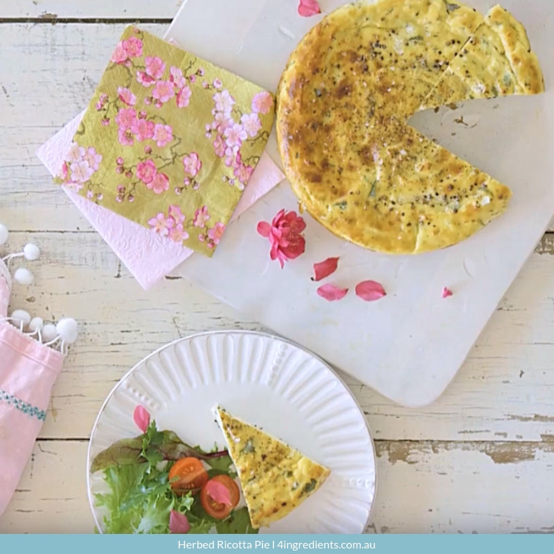 Herbed Ricotta Pie – 4 Ingredients