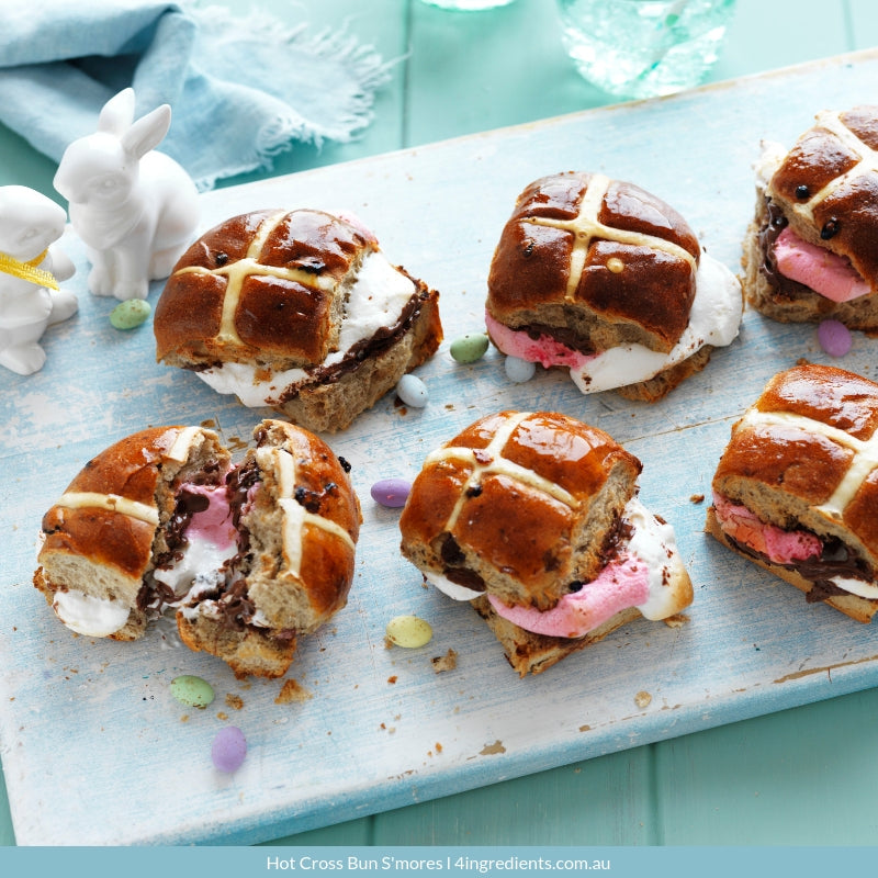 Hot Cross Bun S'mores – 4 Ingredients