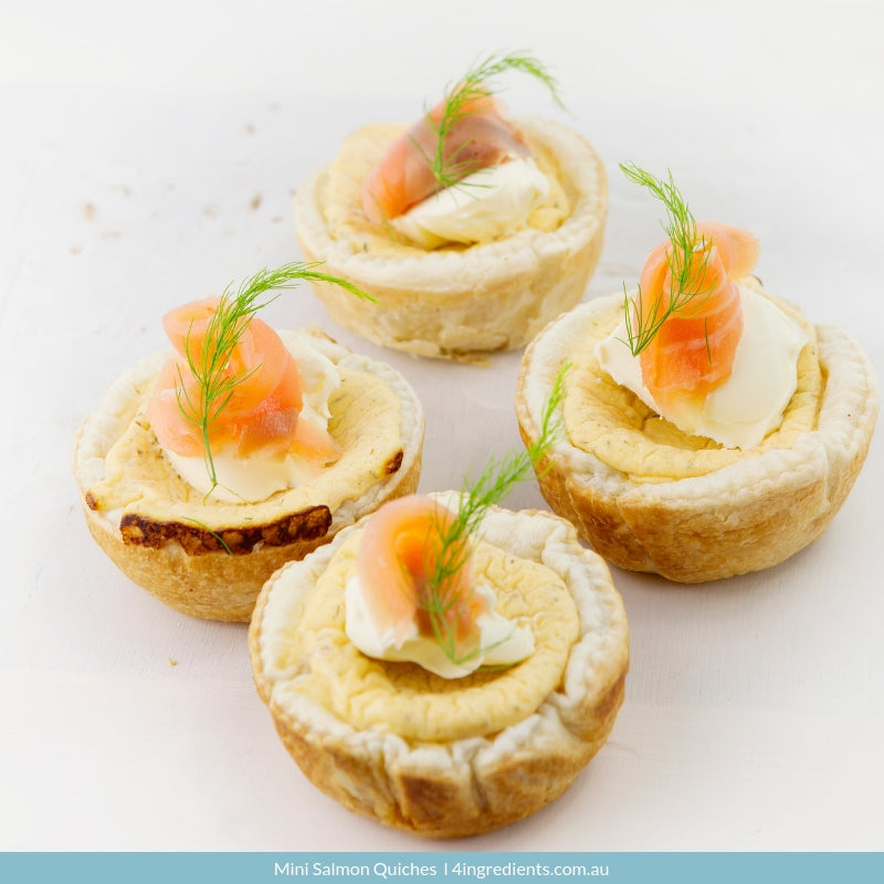 Mini Salmon Quiches – 4 Ingredients
