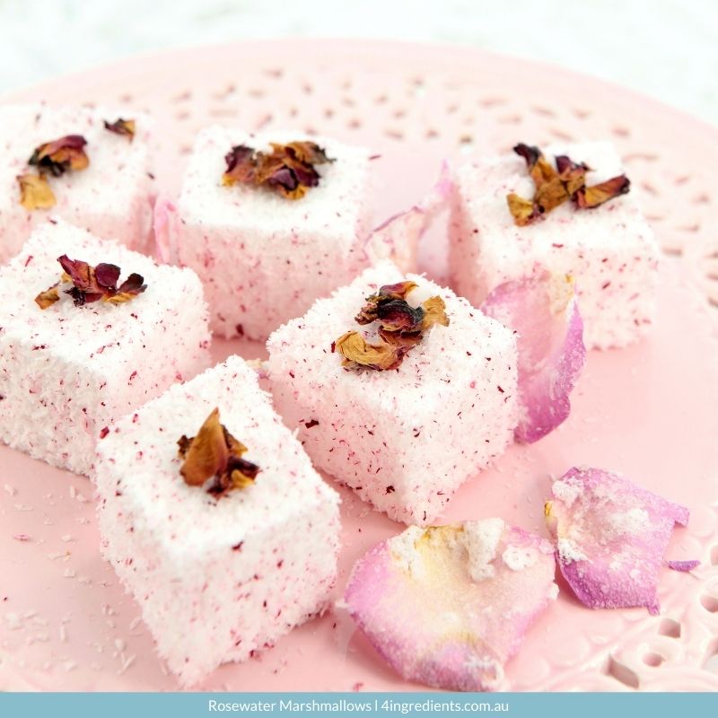 Rosewater Marshmallows – 4 Ingredients
