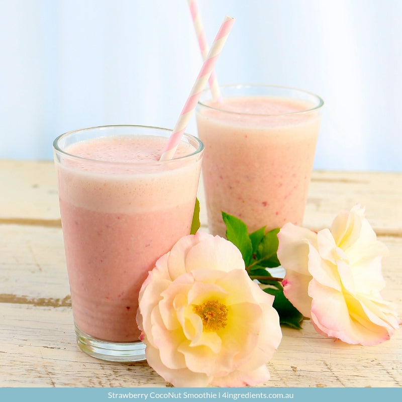 Strawberry CocoNut Smoothie – 4 Ingredients
