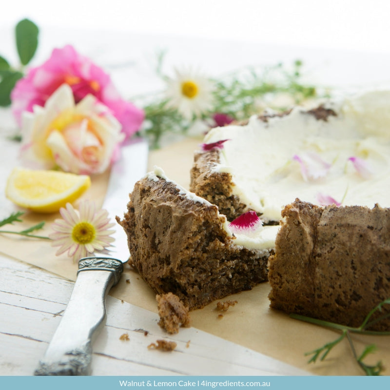 Walnut & Lemon Cake – 4 Ingredients