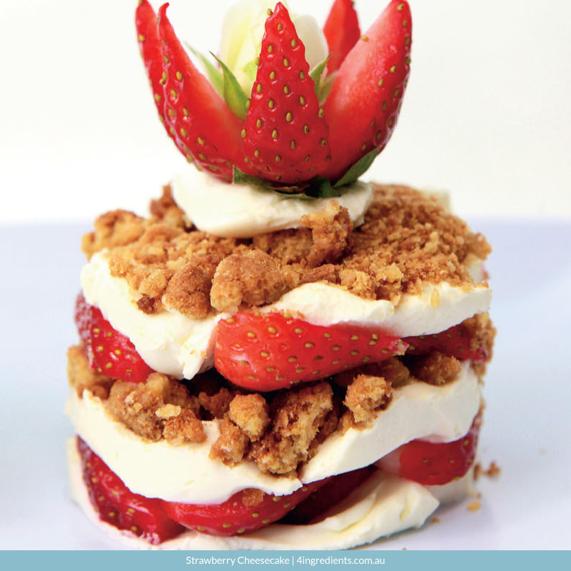 Strawberry cheesecake – 4 Ingredients