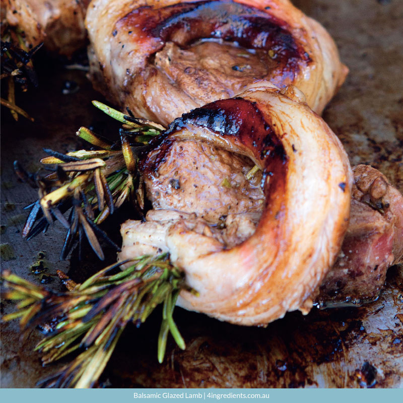 Balsamic Glazed Lamb – 4 Ingredients