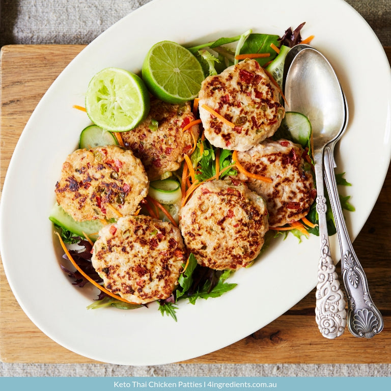 Keto Thai Chicken Patties 4 Ingredients