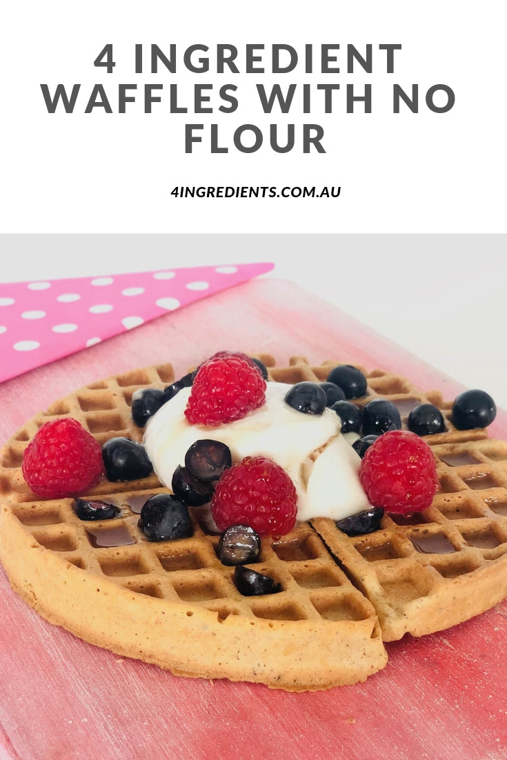 4 Ingredient Waffles with No Flour