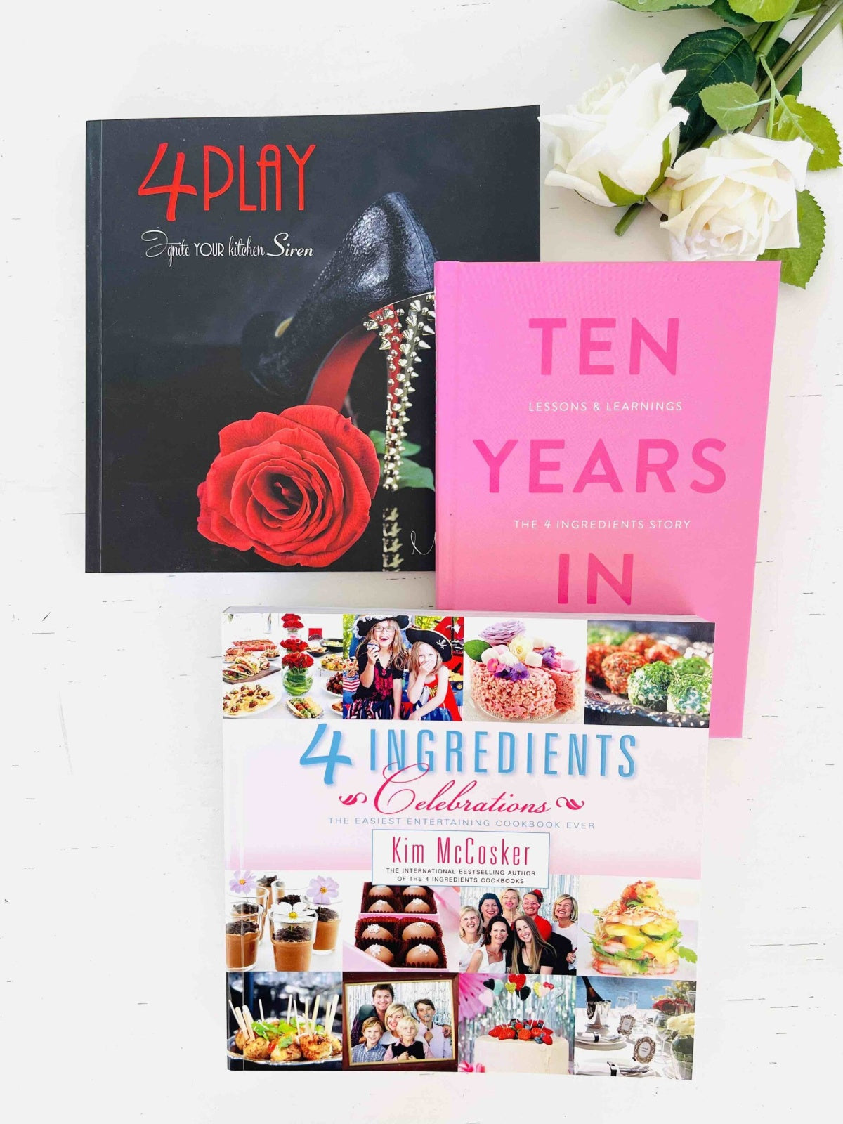 4 Play + 4 Ingredients Celebrations + a FREE COPY of Ten Years In