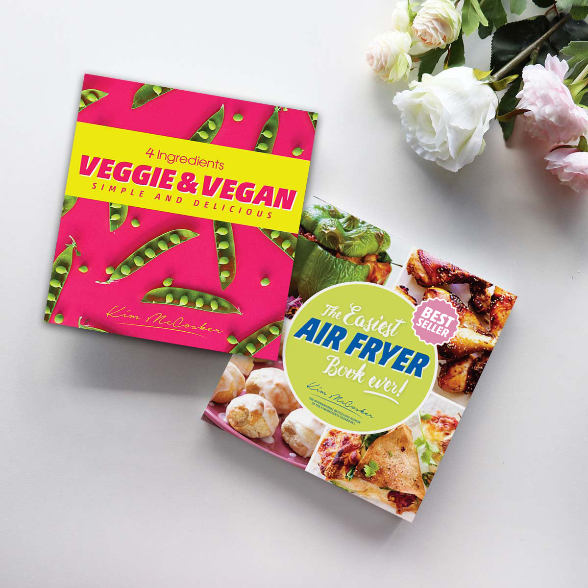 4 Ingredients Veggie &amp; Vegan + The Easiest Air Fryer Book ever
