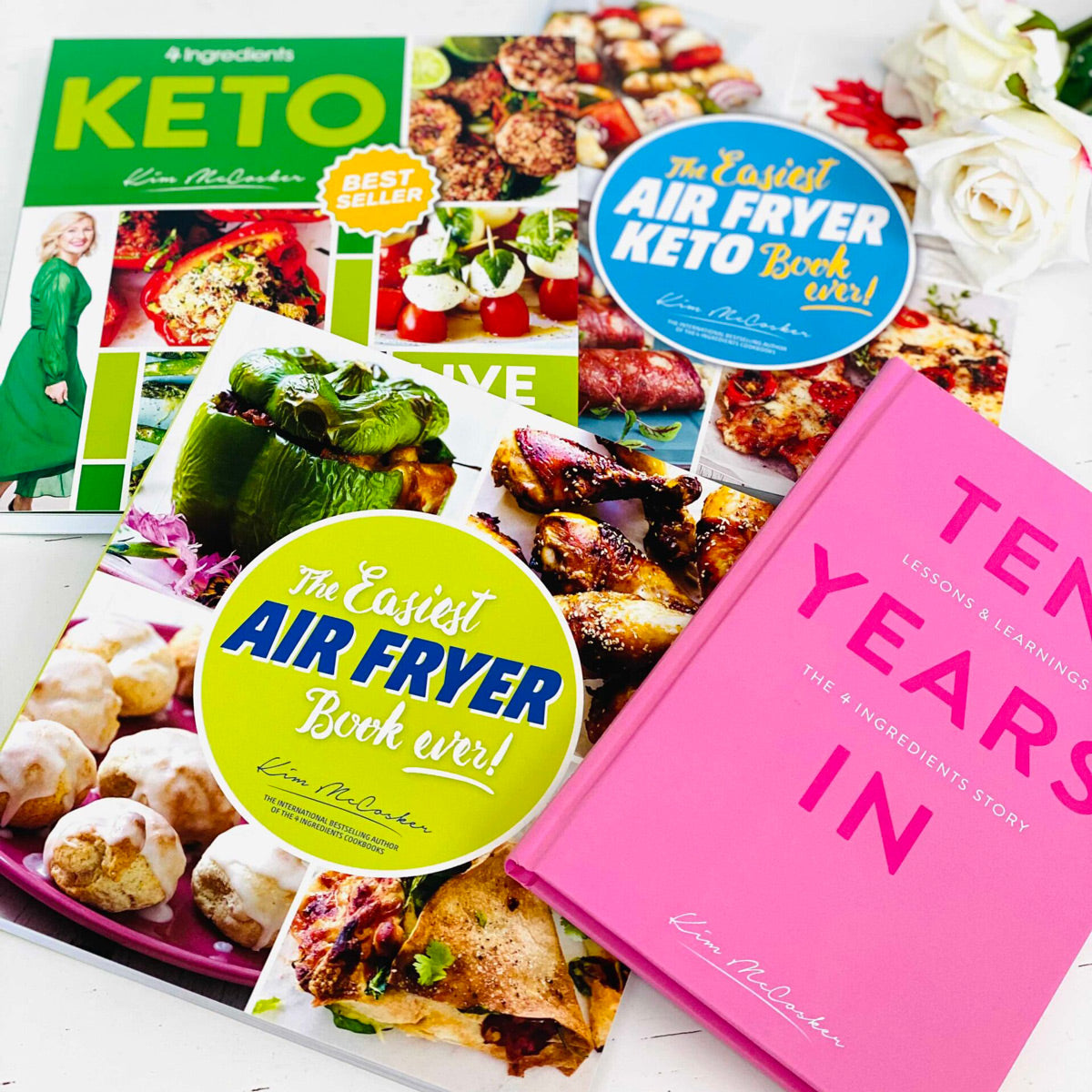 4 Ingredients KETO + The Easiest Air Fryer Book ever + The Easiest Air Fryer KETO Book ever + Free copy of Ten Years In